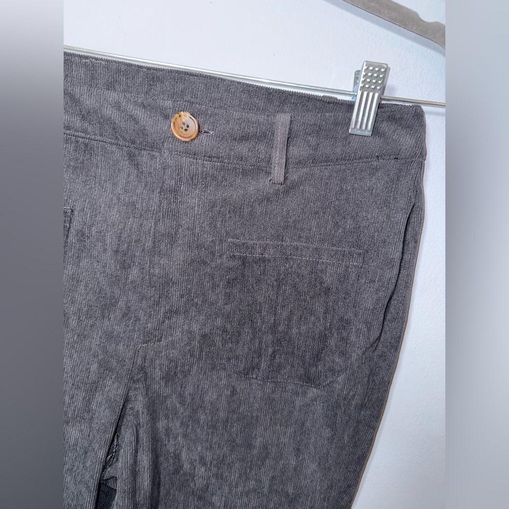 Harper Heritage Women's Flared Corduroy Pants Gray Stretch High Rise M EUC - Picture 2 of 9